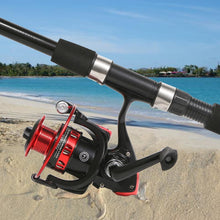 Load image into Gallery viewer, Tripquips Fishing Rod, 6.9ft 2Pcs Telescopic Fishing Rods Set, Carbon Fiber Fishing Pole, 2PCS Spinning Rod and Reel Combo with Carrier Bag Freshwater Fishing Rod and Reel Combos Kits Fishing Gear-Red