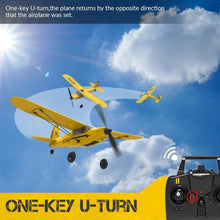 Load image into Gallery viewer, RC Plane Trainer Sport Cub 3CH Remote Control Airplane with Prop Saver, 6-Axis Gyro Stabilizer & 3 Modes to Fly (400mm,Yellow)
