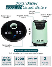 Load image into Gallery viewer, innhom Portable Camping Shower, 6000mAh Rechargeable Camp Shower Pump with LED Display, IPX7 Waterproof & 2 Spray Modes Electric Outdoor Shower for Hiking, Pet Bathing, Car Washing