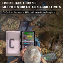 Load image into Gallery viewer, Vipfish Large 3-Layer Fishing Tackle Box Lures with Tackle Included 448 Pcs