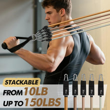 Load image into Gallery viewer, WHATAFIT Resistance Bands, Exercise Bands,Resistance Bands for Working Out, Work Out Bands with Handles for Men and Women Fitness, Strength Training Home Gym Equipment Gradient Coffee