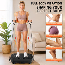 Load image into Gallery viewer, Vibration Plate Exercise Machine, Vibration Plate for Lymphatic Drainage Weight Loss, 130 Levels Vibrating Plate with Knee Pads Bluetooth, Shake Plate with 450 Lbs Capacity Full Body Workout Equipment