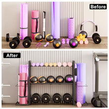 Load image into Gallery viewer, 3-Tier Small Adjustable Dumbbell Rack, 450LBS Capacity Home Gym Weight Rack