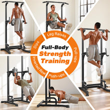 Load image into Gallery viewer, Sportsroyals Power Tower Pull Up Bar Station, 450LBS Stable Pull Up Dip Station for Home Gym