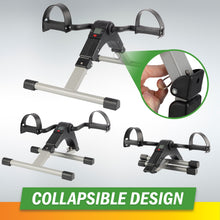 Load image into Gallery viewer, Under Desk Bike Pedal Exerciser with Calorie Tracker and Adjustable Resistance - Gray