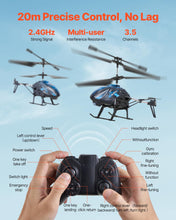 Load image into Gallery viewer, RC Helicopter, 2.4GHz Flying Remote Control Helicopter, 3.5 Channel RC Airplane for Kid, 16 Mins Flight Time, Altitude Hold, One-Key Takeoff/Landing