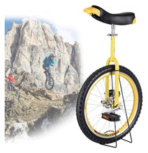 Load image into Gallery viewer, 24 Inch Unicycle - Non-Slip Wheels for Outdoor Sports & Fitness - Self-Balance Mountain Tire Riding Bike(Unique Colour,24inches)