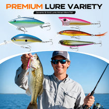 Load image into Gallery viewer, Fishing Gear Backpack with Tackle Box and 2 Rod Holders,Lure Kit & Tool Set