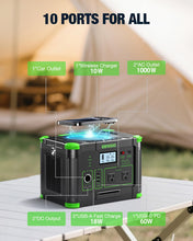 Load image into Gallery viewer, GRECELL 999Wh Solar Generator 1000W Portable Power Station for Outdoor