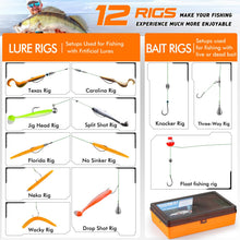 Load image into Gallery viewer, PLUSINNO 404 PCS Fishing Lures, Upgrade XL Fishing Tackle Box with Tackle Included, Crankbaits, Hooks, Weights, Other Accessories, Fishing Lure Bait Gear Equipment Kit Gift for Men Freshwater Bass