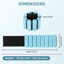 Load image into Gallery viewer, Rnnwolf Wrist Ankle Weights for Women Men 2lbs /Pair - (Blue)