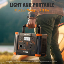 Load image into Gallery viewer, GRECELL Portable Power Station 330W, 230.88Wh Solar Generator