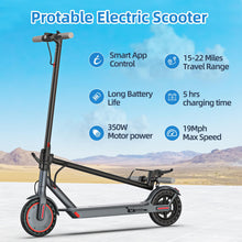 Load image into Gallery viewer, Electric Scooter Adults, Powerful 350W E-Scooter, Max 19 Mph & 19-23 Miles Range Scooters, Folding Scooters with 8.5" Solid Tires