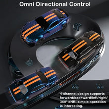 Load image into Gallery viewer, RC Drift Car, 1:14 Remote Control Car, 4WD 30KM/H High Speed RC Racing Car, 2.4GHz Electric Sport Drifting Car with LED Lights, 2 Batteries (Black)