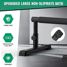 Load image into Gallery viewer, High Parallettes Bars & Dip Bar With Full-Cover Foam Grips, No Wobbling Calisthenics Equipment For Handstand