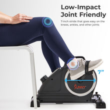 Load image into Gallery viewer, Sunny Health & Fitness Magnetic Compact Under-Desk Mini Exercise Bike - Dary Gray