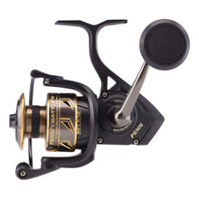 Load image into Gallery viewer, PENN Battle III Spinning Inshore Fishing Reel, HT-100 Front Drag, max of 15lb | 6.8kg, Made with Sturdy All-Aluminum Composition for Durability,Black/Gold
