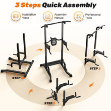 Load image into Gallery viewer, Sportsroyals Power Tower Pull Up Bar Station, 450LBS Stable Pull Up Dip Station for Home Gym