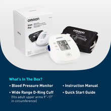 Load image into Gallery viewer, OMRON Iron Blood Pressure Monitor for Home Use & Upper Arm Blood Pressure Cuff - #1 Doctor & Pharmacist Recommended Brand