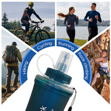 Load image into Gallery viewer, GUYI 700ml Collapsible Water Filter Bottle, Removes Impurities, BPA Free, Ultralight for Hiking, Camping, Cycling & Travel-Dusty Blue