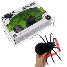 Load image into Gallery viewer, RC Spider Remote Control Tarantula Realistic Animal Crawlers Scary Kids Halloween Christmas Prank Gag Toys Birthday Gifts (Black Hair)