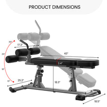 Load image into Gallery viewer, Finer Form Sit Up Bench with Reverse Crunch Handle for Ab Bench Exercises - Abdominal Exercise Equipment with 3 Adjustable Height Settings