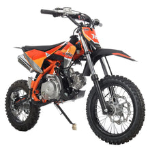 Load image into Gallery viewer, 110cc Dirt Bike with Automatic Transmission, Electric Start,14"/12" Tires! Assembled and Tested! (Orange)