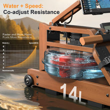 Load image into Gallery viewer, Rowing Machines for Home - Water Rowing Machine with Foldable Design - Wooden