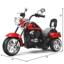 Load image into Gallery viewer, Kids Motorcycle, 6V Battery Powered Ride on Chopper Motorcycle w/Horn, Headlight, 3-Wheel Stable Ride on Toys (Red)