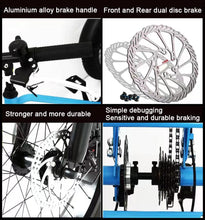 Load image into Gallery viewer, Shopping Exercise Adult Tricycle 7 Speed Three Wheel Fat Tire Bike for Adults Cruise Bike 20 Inch Adjustable Seat Trike Cruiser