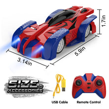 Load image into Gallery viewer, Wall Climbing Remote Control Car, Dual Mode 360° Rotating RC Stunt Cars with Headlight, Rechargeable Toys