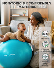 Load image into Gallery viewer, Trideer Extra Thick Yoga Ball Exercise Ball, 5 Sizes Ball Chair, Heavy Duty Swiss Ball -Turkis