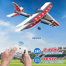 Load image into Gallery viewer, RC Plane, 2.4GHZ Remote Control Airplane W/ 3 Batteries & 6-axis Gyro Stabilizer, 2CH RTF RC Glider Toy