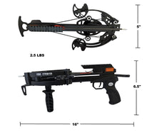 Load image into Gallery viewer, 125lbs Draw WT-Mini Striker Pistol Crossbow with 5 Hunting Bolt Pack - Mini Crossbow for Fishing and Hunting Up to 300