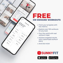 Load image into Gallery viewer, Sunny Health & Fitness Essentials Series Smart Elliptical Trainer - Dark Gray