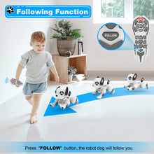 Load image into Gallery viewer, Remote Control Robot Dog Toy, RC Dog Programmable Smart Interactive Robotic Pets, RC Stunt Robot Toys Deg Imitates Animals Music Dancing