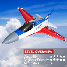 Load image into Gallery viewer, RC Plane F-16 Fighting Falcon - 2.4Ghz 2CH Remote Control Airplane Jet Fighter Ready to Fly with Cool Lights