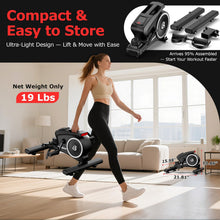 Load image into Gallery viewer, pooboo Under Desk Bike Pedal Exerciser (Black-Silver)