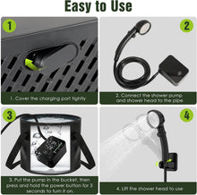 Load image into Gallery viewer, MoKo Portable Shower for Camping, 8000mAh Rechargeable Camping Shower Pump