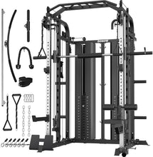 Load image into Gallery viewer, DONOW Smith Machine with Weight Stacks, Multi Function Home Gym System -A DN-DS938B 320lbs Weight