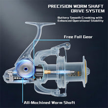 Load image into Gallery viewer, ACCURETTA Fishing Spinning Reel, 10000/12000 Saltwater Spinning Reel, 45LBS Max Drag, CNC Aluminum Screw-in Handle & Spool, Oscillating Guide Rod System, Surf Fishing Reel for Beach & Boat Fishing