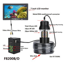 Load image into Gallery viewer, 20m/50m/100m IP68 7in 38LED 360Degree Underwater Fishing Camera