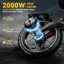 Load image into Gallery viewer, 1000W(Peak 2000W)Folding Electric Bike for Adults,35MPH 100Mile,48V 25Ah Removable Battery,20" x 4.0 Fat Tire Foldable Electric Bicycle