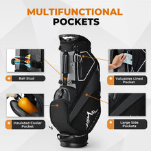 Load image into Gallery viewer, uniHimal 14-Way Golf Stand Bag, Lightweight Golf Bag for Men Black