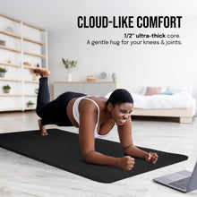 Load image into Gallery viewer, Gogokiwi Extra Wide Yoga Mat for Men Women (72"L x 36"W x 1/2" Thick) Non Slip Fitness & Exercise Mat with Alignment Marks for Yoga, Pilates, Stretch & Floor Workouts