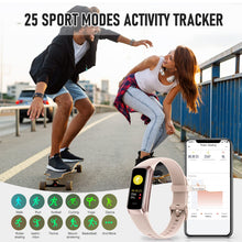 Load image into Gallery viewer, Fitness Tracker, Step Tracker with 24/7 Heart Rate Blood Oxygen Blood Pressure Sleep Monitor (Pink)
