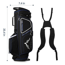 Load image into Gallery viewer, GoHimal 14-Way Lightweight Golf Stand Bag with Multiple Pockets Black
