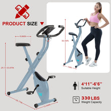 Load image into Gallery viewer, BARWING Folding Exercise Bike Stationary Bikes for Home,3 in 1Exercise Bikes X3-(Grey)