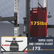 Load image into Gallery viewer, DONOW Smith Machine with Weight Stacks, Power Cage Home Gym System , Iron Weight Plates 240lbs