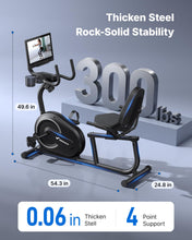 Load image into Gallery viewer, MERACH Recumbent Exercise Bike for Home with 15.6" Display Screen, Bike for Riders up to 6.3"